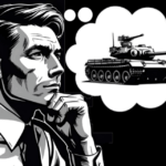 Graphic of man thinking about defence